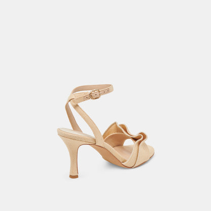 LUNETE HEELS LT NATURAL WOVEN RAFFIA | Dolce Vita