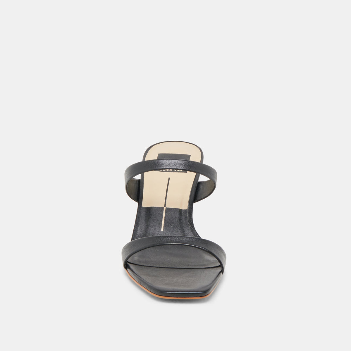 Genora Wide Black Leather Heels | Dolce Vita