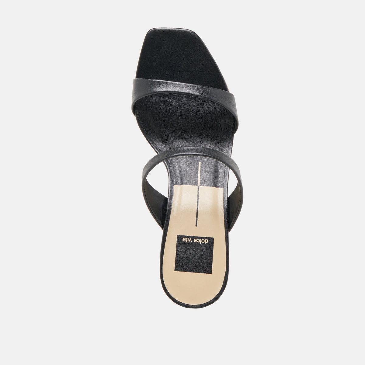 Genora Wide Black Leather Heels | Dolce Vita