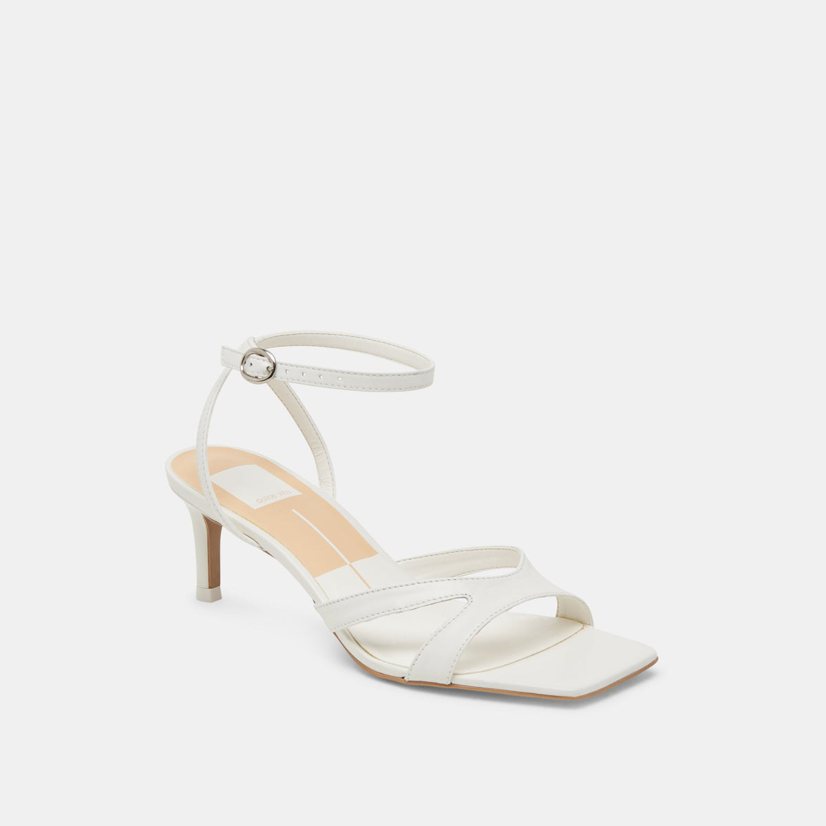 BECKI HEELS TRUE WHITE LEATHER | Dolce Vita