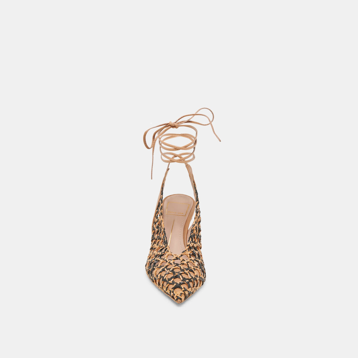 GESICA HEELS BLACK NATURAL WOVEN | Dolce Vita