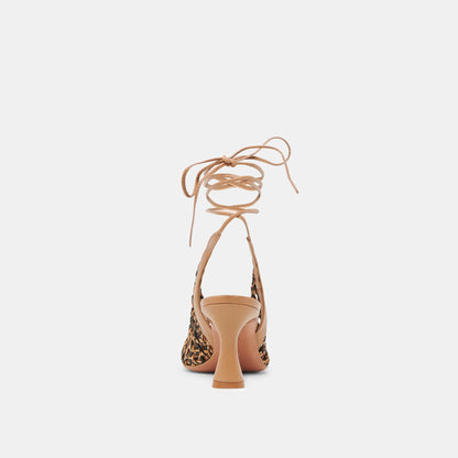 GESICA HEELS BLACK NATURAL WOVEN | Dolce Vita