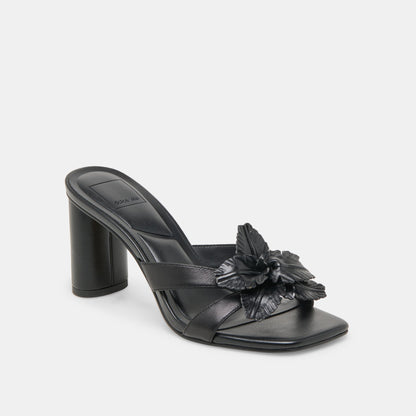 Nikil Black Leather Heels | Dolce Vita