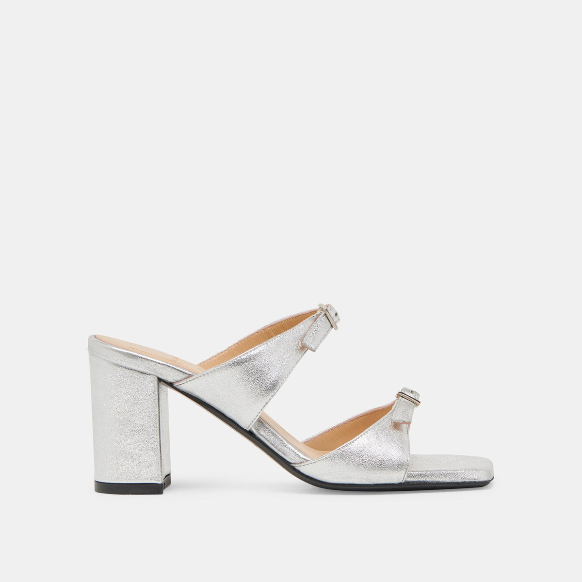 SHANE HEELS SILVER METALLIC LEATHER | Dolce Vita