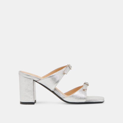 SHANE HEELS SILVER METALLIC LEATHER | Dolce Vita