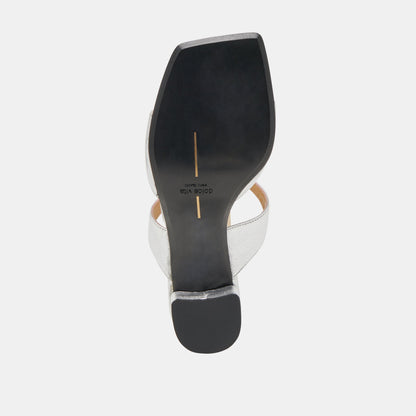 SHANE HEELS SILVER METALLIC LEATHER | Dolce Vita