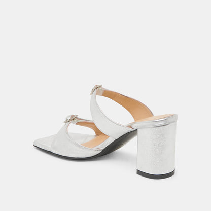SHANE HEELS SILVER METALLIC LEATHER | Dolce Vita