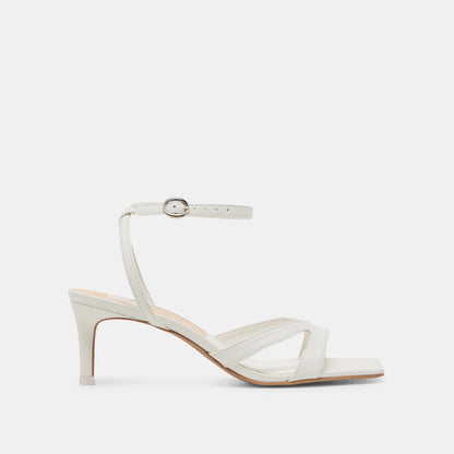 BECKI WIDE HEELS TRUE WHITE LEATHER | Dolce Vita