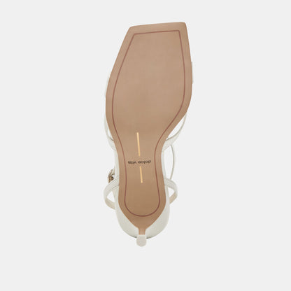 BECKI WIDE HEELS TRUE WHITE LEATHER | Dolce Vita