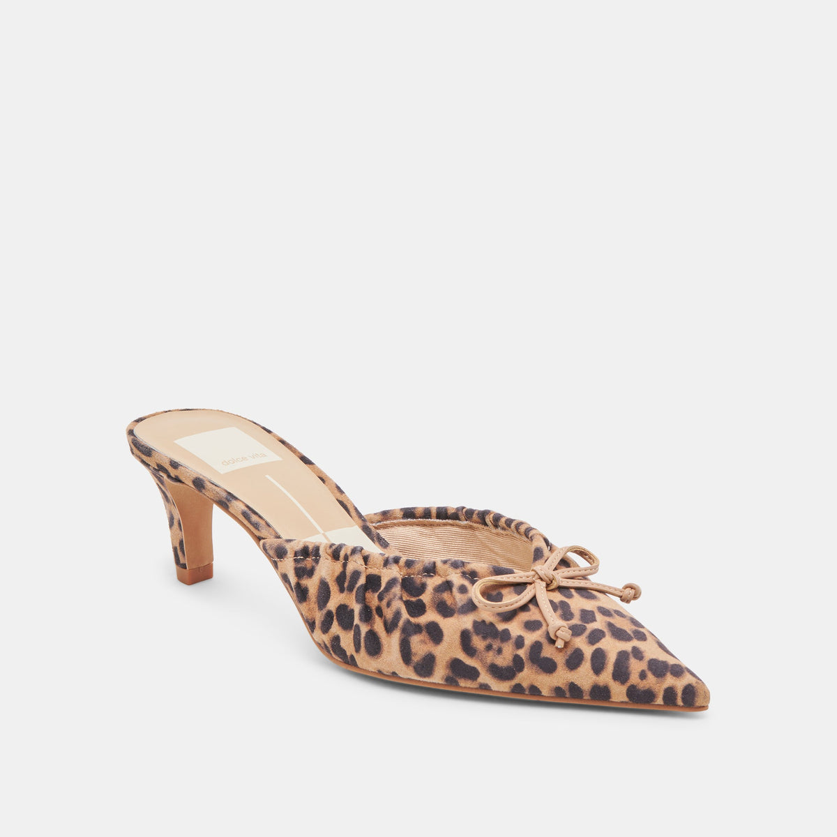 KAIRI MID HEELS DK LEOPARD SUEDE | Dolce Vita