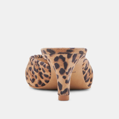 KAIRI MID HEELS DK LEOPARD SUEDE | Dolce Vita