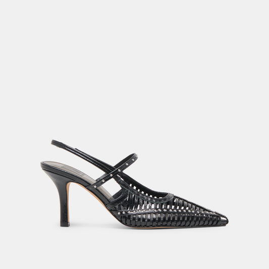 HENSAL HEELS MIDNIGHT CRINKLE PATENT | Dolce Vita
