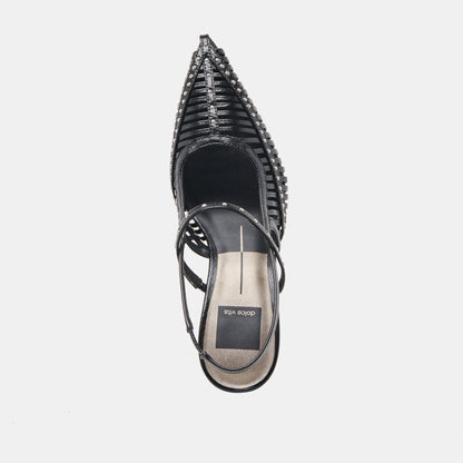 HENSAL HEELS MIDNIGHT CRINKLE PATENT | Dolce Vita