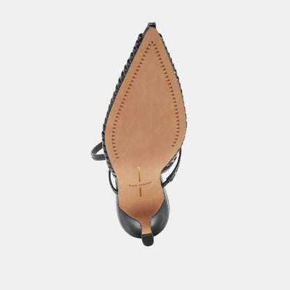 HENSAL HEELS MIDNIGHT CRINKLE PATENT | Dolce Vita
