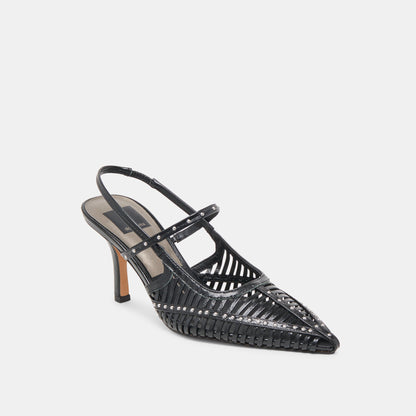HENSAL HEELS MIDNIGHT CRINKLE PATENT | Dolce Vita