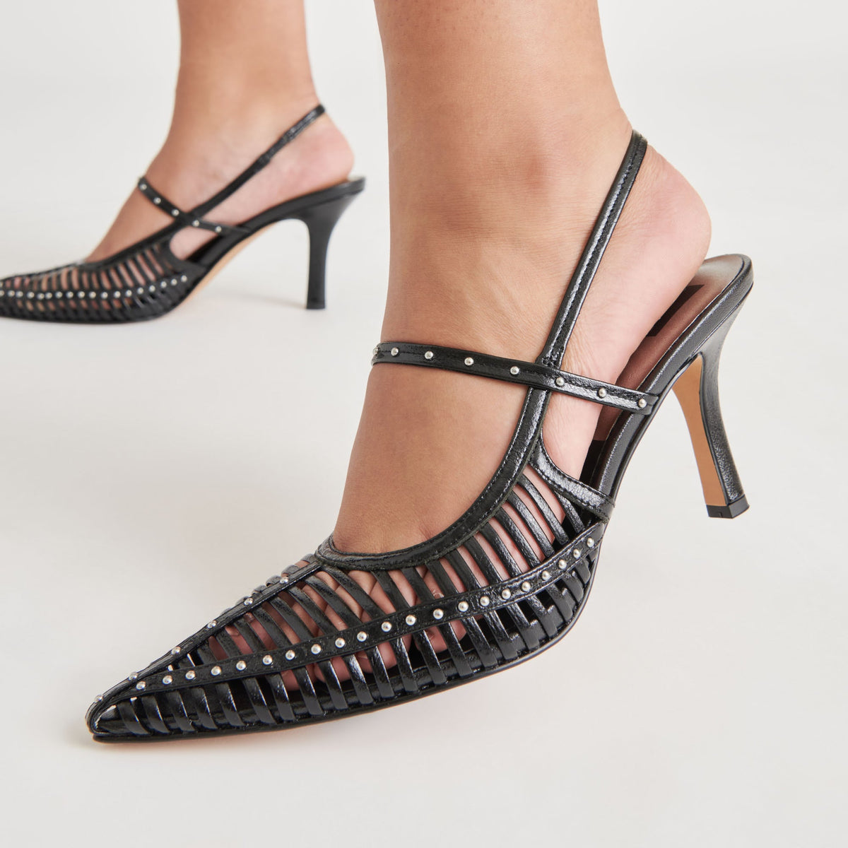 HENSAL HEELS MIDNIGHT CRINKLE PATENT | Dolce Vita