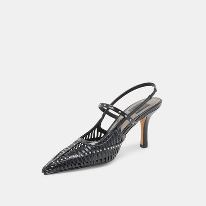 HENSAL HEELS MIDNIGHT CRINKLE PATENT | Dolce Vita