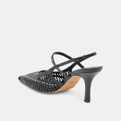 HENSAL HEELS MIDNIGHT CRINKLE PATENT | Dolce Vita