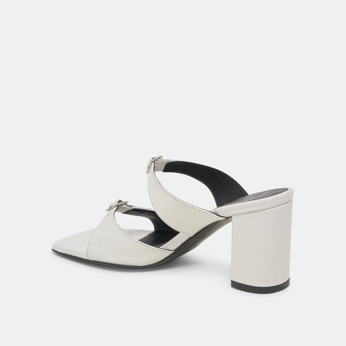 SHANE HEELS OFF WHITE CRINKLE PATENT | Dolce Vita