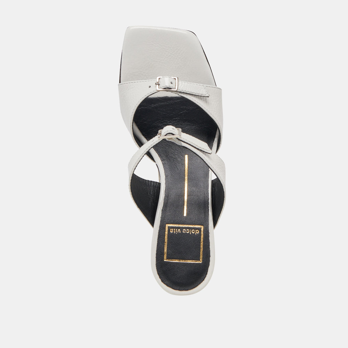 SHANE HEELS OFF WHITE CRINKLE PATENT | Dolce Vita