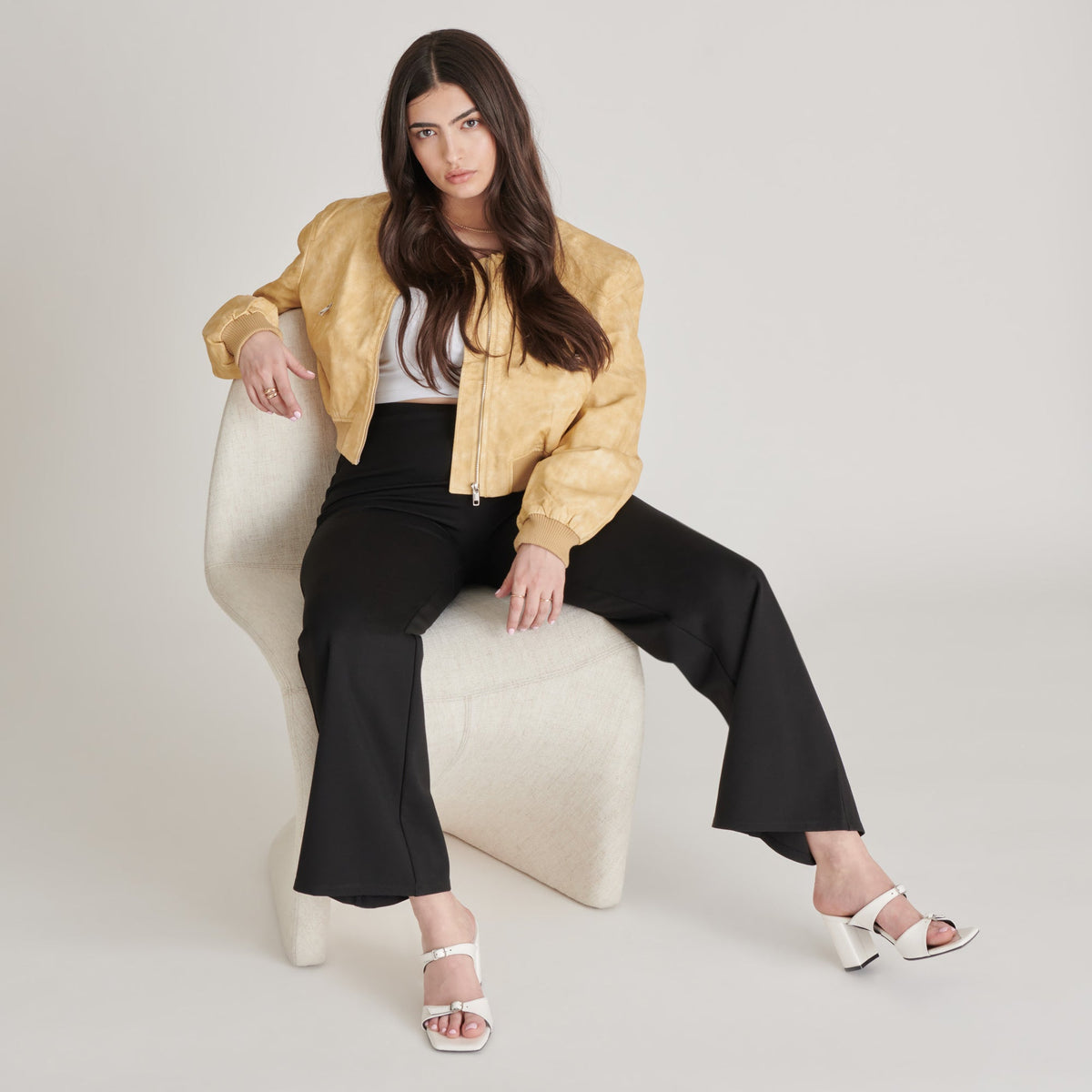SHANE HEELS OFF WHITE CRINKLE PATENT | Dolce Vita
