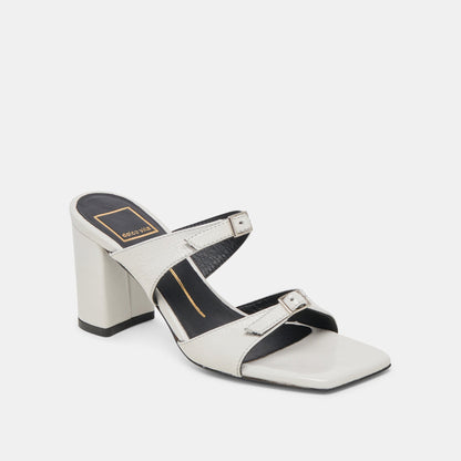 SHANE HEELS OFF WHITE CRINKLE PATENT | Dolce Vita