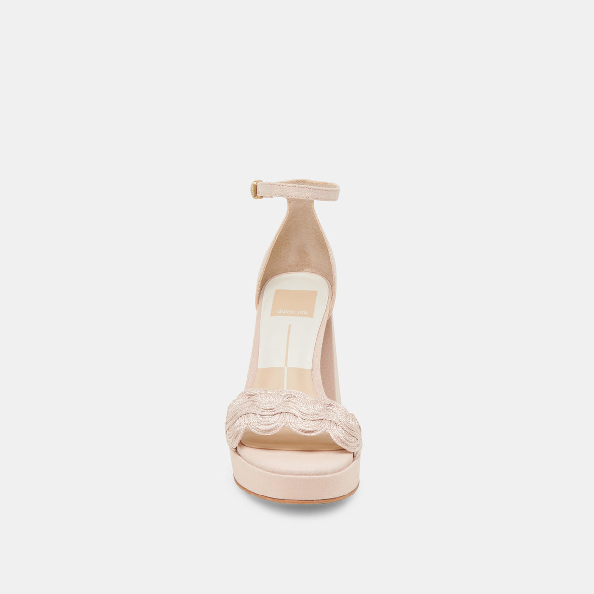 PELTIN HEELS LIGHT PINK WOVEN RAFFIA | Dolce Vita