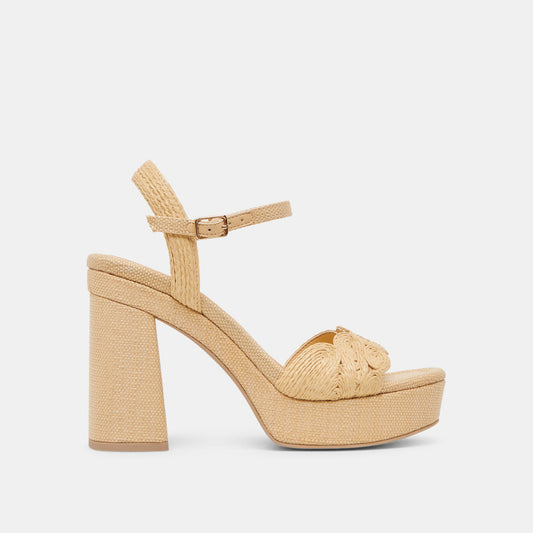TINAYA HEELS LT NATURAL RAFFIA | Dolce Vita