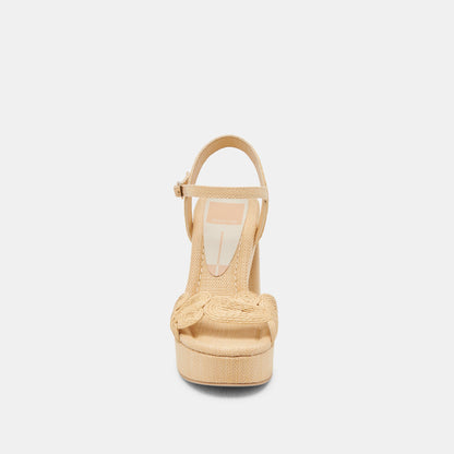 TINAYA HEELS LT NATURAL RAFFIA | Dolce Vita