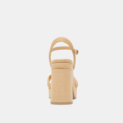 TINAYA HEELS LT NATURAL RAFFIA | Dolce Vita