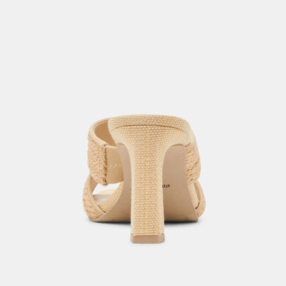Gitel Lt Natural Raffia Heels | Dolce Vita