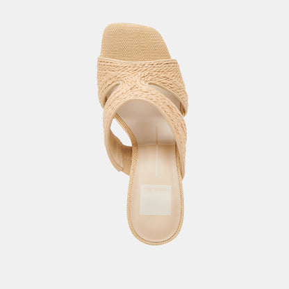 Gitel Lt Natural Raffia Heels | Dolce Vita