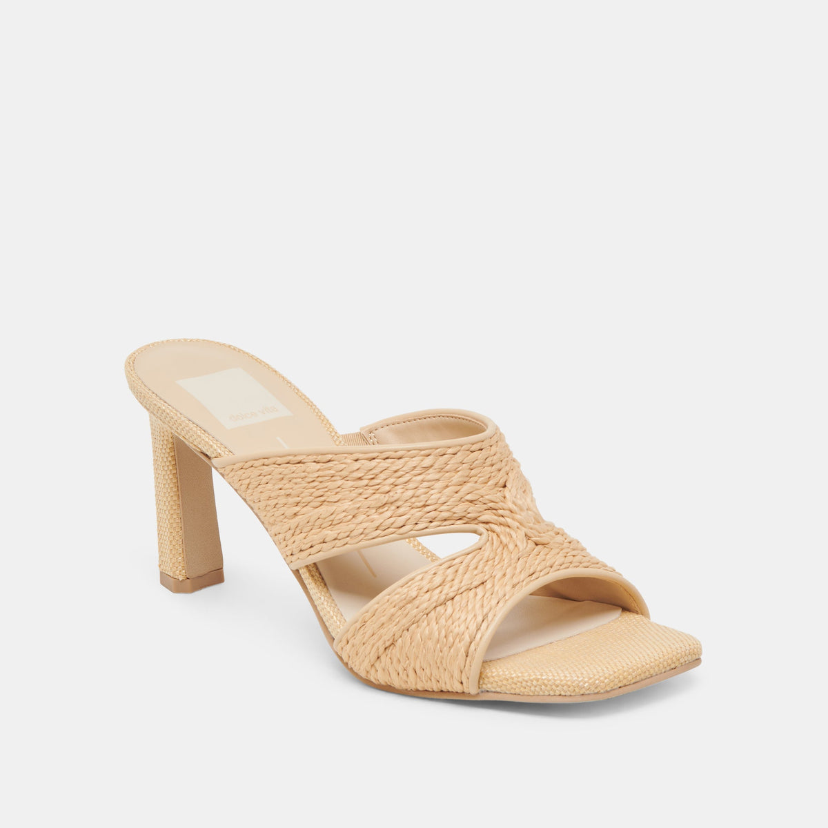 Gitel Lt Natural Raffia Heels | Dolce Vita