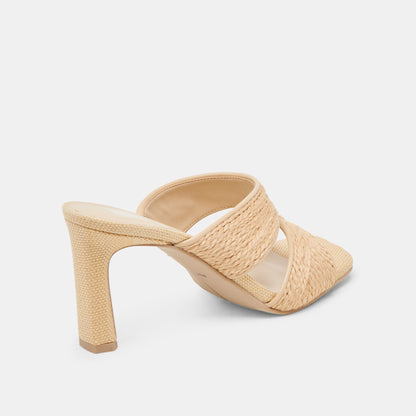 Gitel Lt Natural Raffia Heels | Dolce Vita