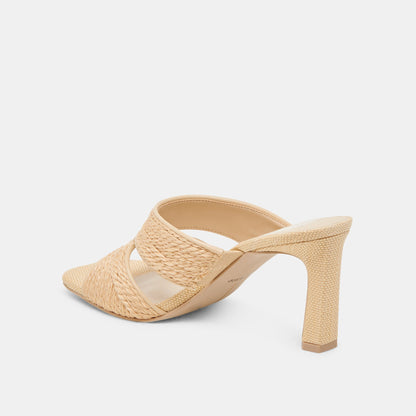 Gitel Lt Natural Raffia Heels | Dolce Vita
