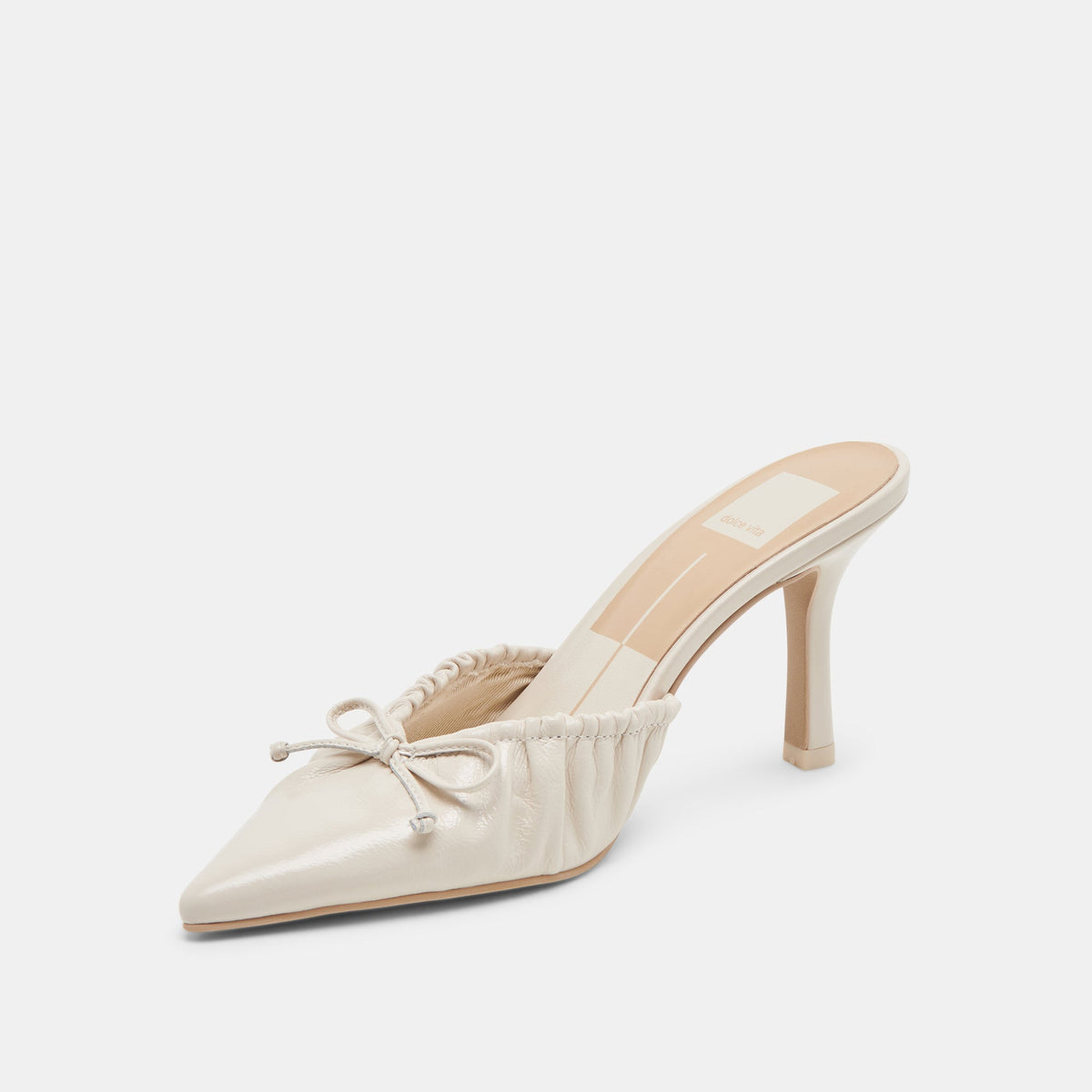 KAIRI HEELS IVORY CRINKLE PATENT | Dolce Vita