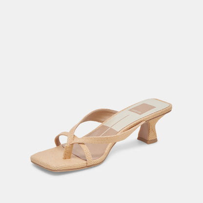 Brevel Natural Raffia Heels | Dolce Vita