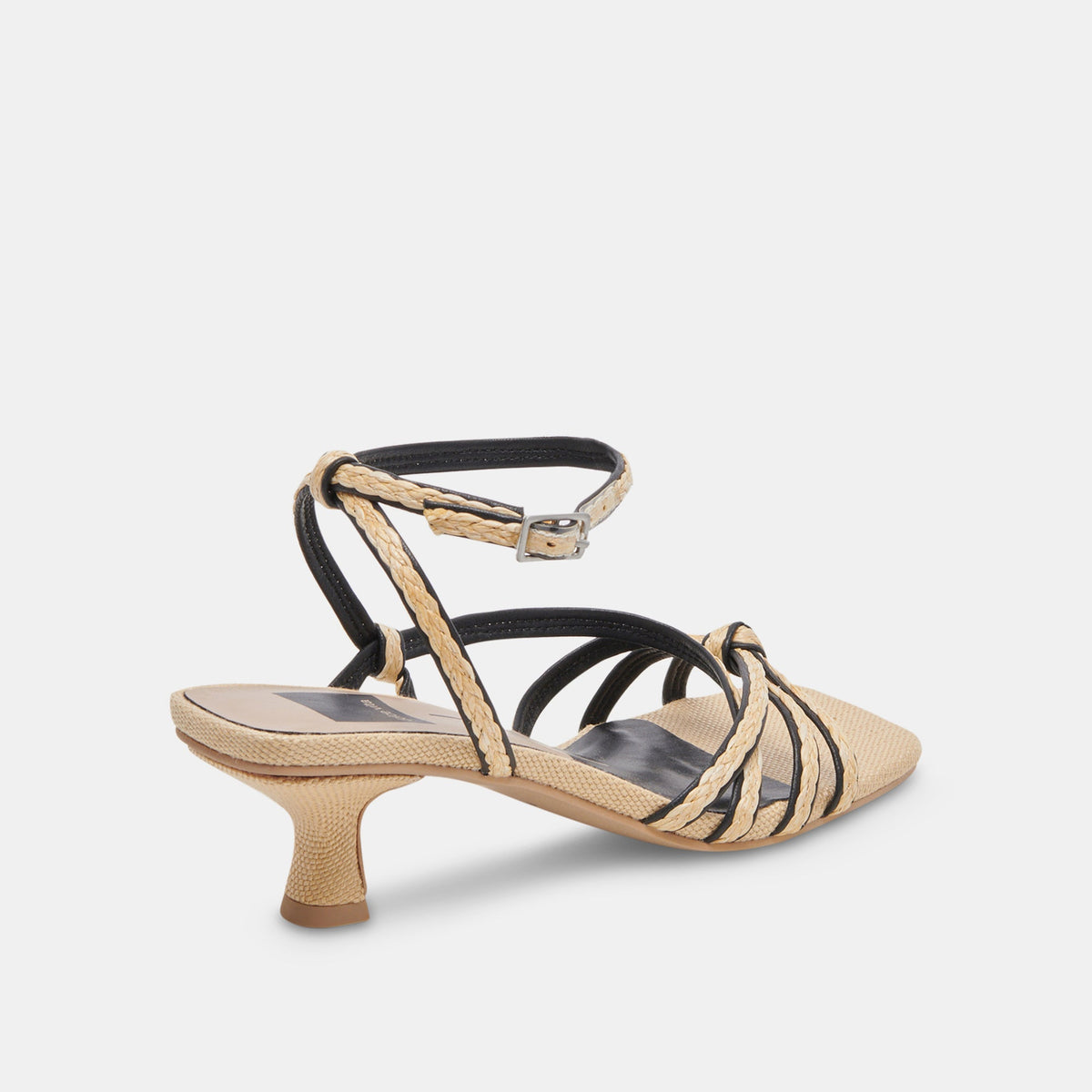 BEV BRAID WIDE HEELS BLACK NATURAL JUTE | Dolce Vita