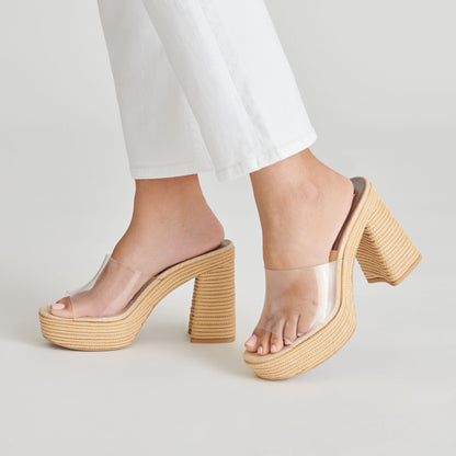 LICHIA HEELS NATURAL VINYL | Dolce Vita