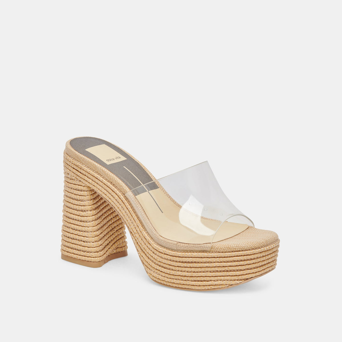 LICHIA HEELS NATURAL VINYL | Dolce Vita