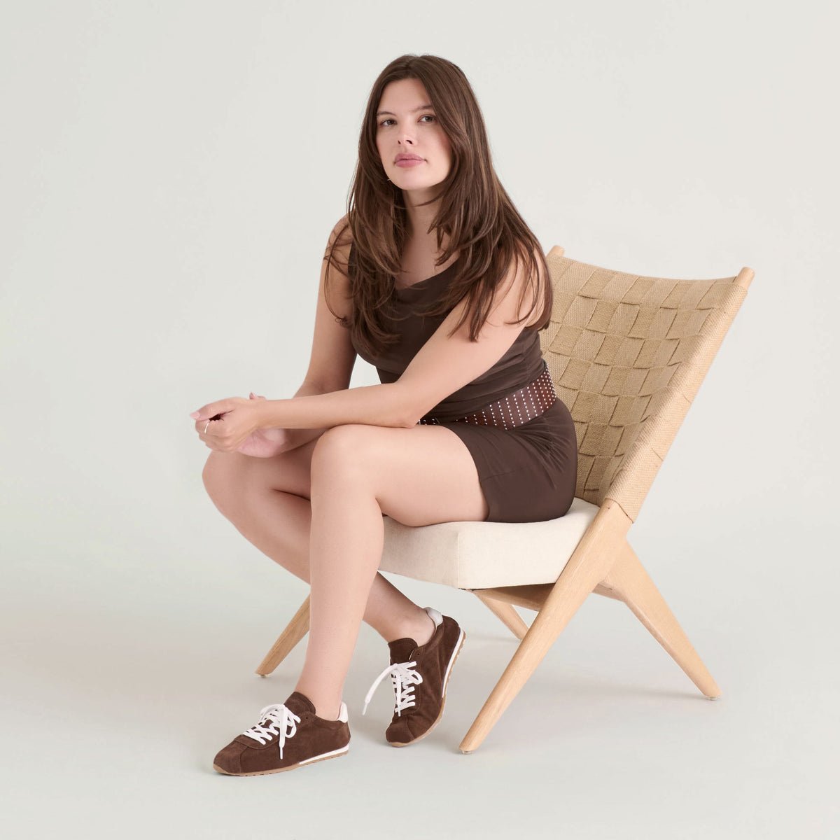 Serina Dk Brown Suede Sneakers | Dolce Vita