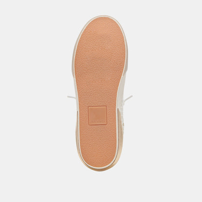 ZINA SNEAKERS BONE GOLD WOVEN | Dolce Vita