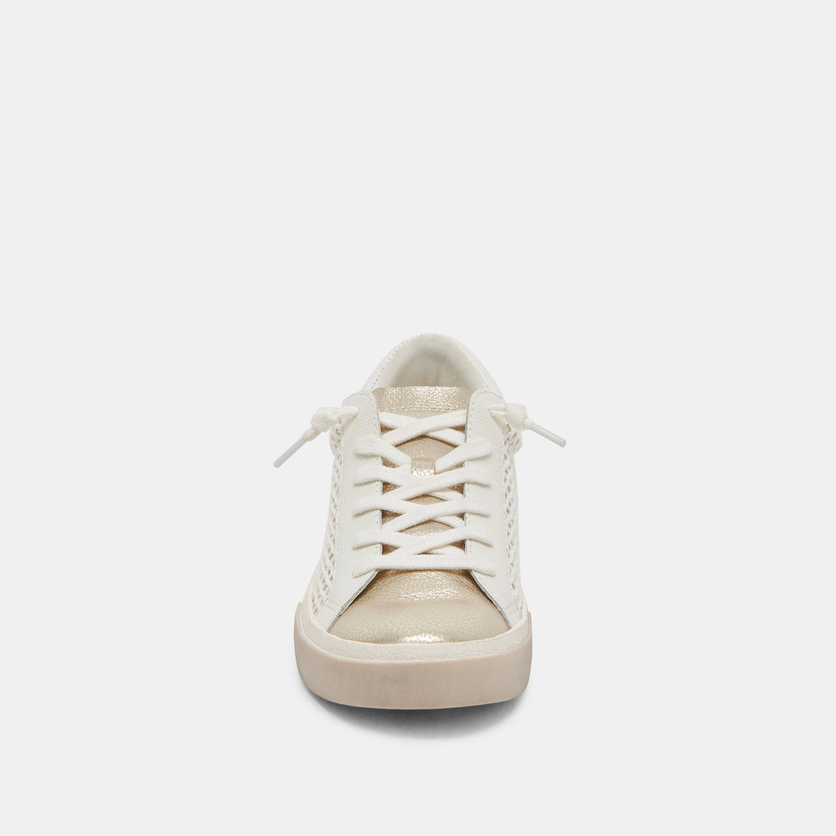 ZINA SNEAKERS BONE GOLD WOVEN | Dolce Vita