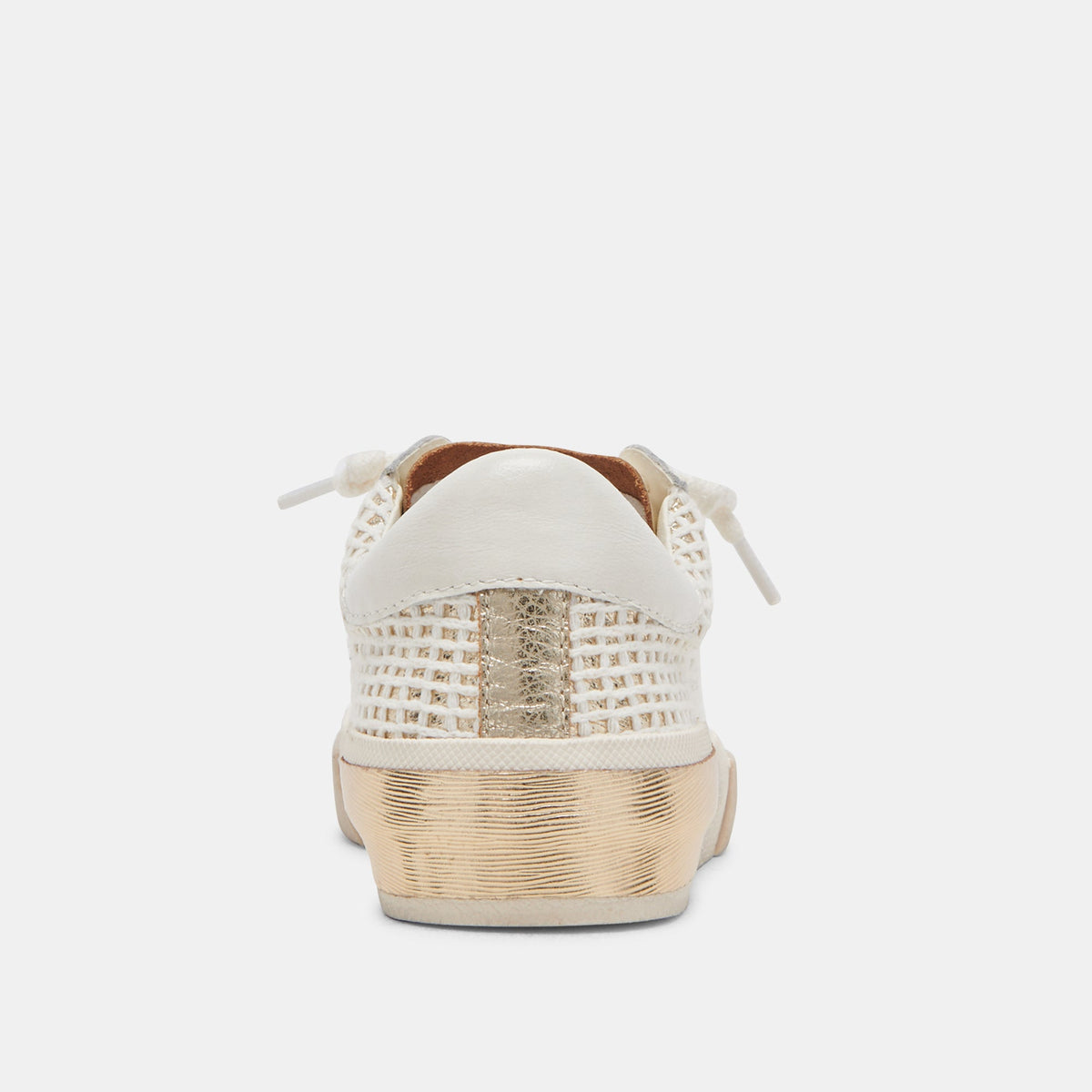 ZINA SNEAKERS BONE GOLD WOVEN | Dolce Vita