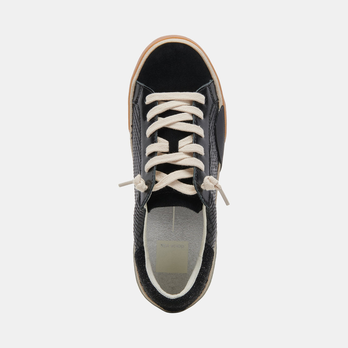 Zina Sneakers Onyx Embossed Leather | Dolce Vita