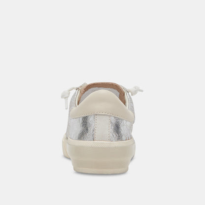 Zina Sneakers Chrome Distressed Leather | Dolce Vita