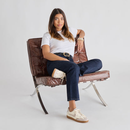 Notice Grey White Leather Sneakers | Dolce Vita