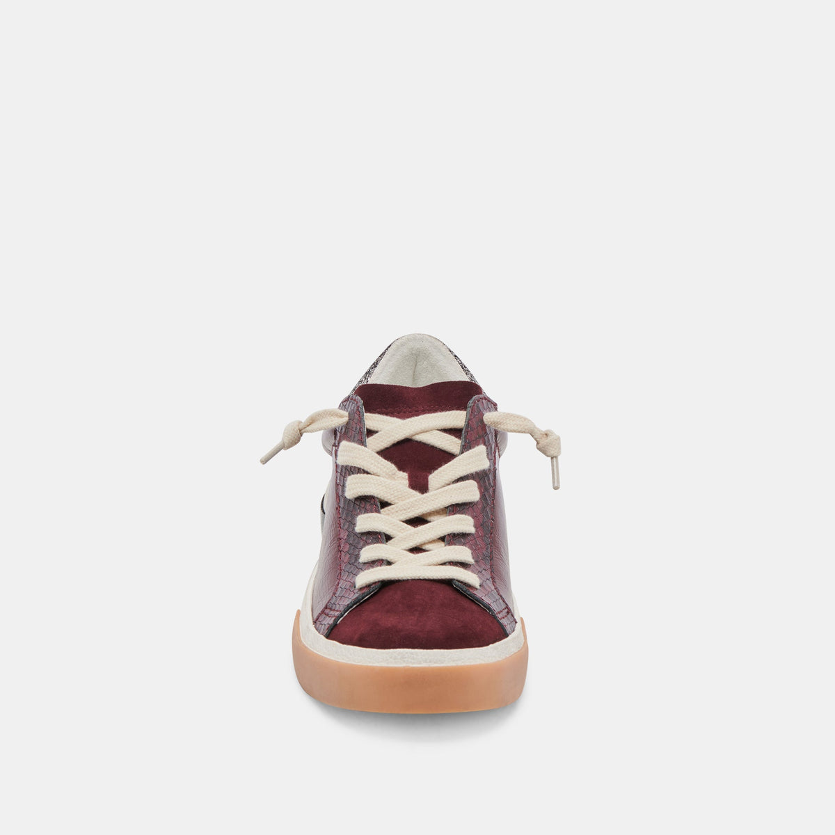 ZINA SNEAKERS BURGUNDY CRINKLE PATENT | Dolce Vita