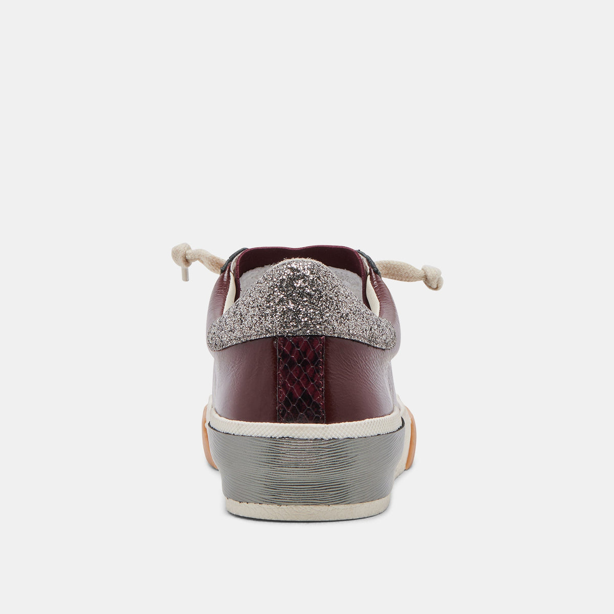 ZINA SNEAKERS BURGUNDY CRINKLE PATENT | Dolce Vita