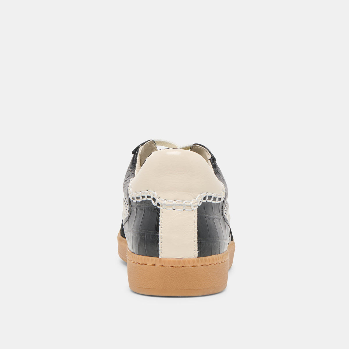 NOTICE STITCH SNEAKERS NOIR CROCO EMBOSSED LEATHER | Dolce Vita